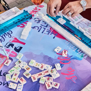 Acrylic White American <b>Mahjong</b> 160 Tiles <b>Set</b> 4 Layer <b>Mahjong</b> Artwork for Western Mah Jongg Entertainment - Product Image 1