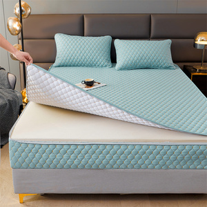 <span class=keywords><strong>Protège</strong></span>-<span class=keywords><strong>matelas</strong></span> matelassé de luxe avec fermeture éclair, épaissi, enveloppement 6 côtés, personnalisable, confortable, pour la maison et l'hôtel - Product Image 1