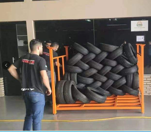 Estante Apilable Resistente de Nuevo Estilo, Estantes Ajustables y Plegables de Acero para Almacenamiento de Neumáticos - Product Image 2