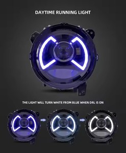 2018-2021 per Jee/p Wrangler fari LED nuovo Design blu DRL con lampada frontale bianca 6000K colore temperatura accessori auto - Product Image 5
