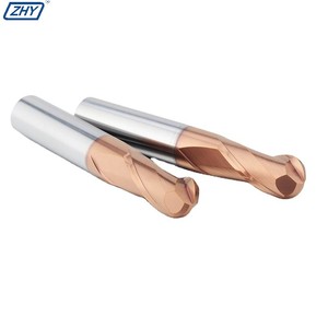 ZHY <span class=keywords><strong>UEX</strong></span> usine nez sphérique direct hrc 60 2F outils de coupe de fraise en bout en carbure pour cnc - Product Image 2