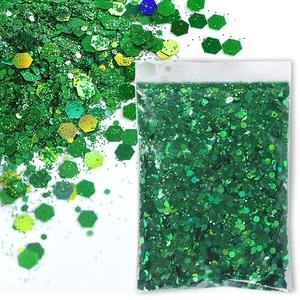 50g Laser Hexagon Nail Glitter Powder Mixed Size Colorful Large <b>Sequins</b> for Nail Art Decoration - Product Image 6