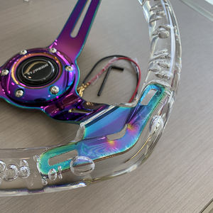 <span class=keywords><strong>Volant</strong></span> de course JDM en forme de cœur avec <span class=keywords><strong>volant</strong></span> de course sport en acrylique néochrome, <span class=keywords><strong>volant</strong></span> à bulles rose - Product Image 5