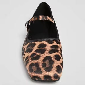 <span class=keywords><strong>Ballerine</strong></span> Mary Jane da Donna Comode Personalizzate all'Ingrosso <span class=keywords><strong>con</strong></span> Stampa Leopardata, Punta Quadrata e Cinturino <span class=keywords><strong>con</strong></span> <span class=keywords><strong>Fibbia</strong></span> - Product Image 5