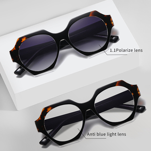 Nuovi Arrivi 2024: Occhiali da <span class=keywords><strong>Sole</strong></span> Polarizzati in Acetato Poligonale TR90, Montature alla Moda con Logo Personalizzato per Donne - Product Image 1