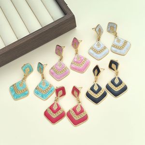 Boucles <span class=keywords><strong>d</strong></span>'oreilles en acier inoxydable 304, style tribal losange, élégantes, rétro, effet goutte <span class=keywords><strong>d</strong></span>'huile, vente en gros, tendance, promotion - Product Image 2