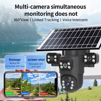 Cámara de Seguridad Solar Eseecloud PTZ para Exteriores, Tipo Bala, 15MP, 3 Lentes, Impermeable, Visión Nocturna, Inalámbrica