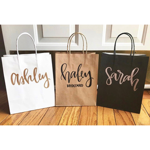 <span class=keywords><strong>la</strong></span> venta al por menor de <span class=keywords><strong>la</strong></span> fiesta de <span class=keywords><strong>la</strong></span> boda favor de <span class=keywords><strong>la</strong></span> tienda grande liso blanco artesanía de compras bolsa de papel kraft - Product Image 4