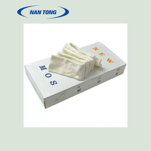 Gants en duvet Nantou blancs pour salle blanche, gants de sécurité à faible perte de fibres, avec revers droit et revêtement en velours hydrofuge - Product Image 1