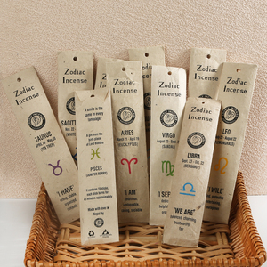 Vente en gros de diffuseurs d'arômes en bambou faits à la main, 15 pièces/boîte, aux senteurs naturelles des douze constellations - Product Image 2