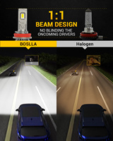 Ampoule de phare de voiture LED Geslla NL Bull Design 180W 21600LM, luminosité élevée, faisceau Hi/Lo, H1 H4 H11 9005 9006 9012 Canbus H7 X5 A3