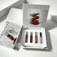 Boîte à fermeture magnétique personnalisée de qualité supérieure avec logo, estampage à chaud, en carton, pour gloss à lèvres, promotion cosmétique