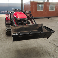 Petit motoculteur sur chenilles de 50 cv, pelletage de la neige, nettoyage des excréments d'animaux, tracteur avec chargeur frontal