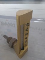 Termometer Merkuri Merah Kaca Tahan Getaran Industri