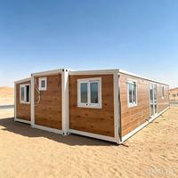 Villa préfabriquée de luxe extensible à double aile de 20 pieds pour hôtel-resort et camping, entièrement aménagée
