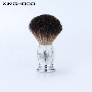 Logo personnalisé professionnel barbe brosses cheveux bambou manche en bois <span class=keywords><strong>blaireau</strong></span> pour hommes - Product Image 6
