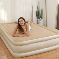 Matelas Gonflable d'Air Imperméable 3 Places, Lit Pliant Gonflable pour Camping en Plein Air, Lit Gonflable Automatique