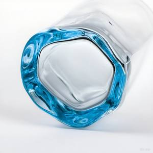 Cristalería Creativa Irregular Twist Cup Taza de Vidrio Transparente Bebida Caliente y Fría Taza de Vidrio Azul Whisky <span class=keywords><strong>Bar</strong></span> Spirit Shot Glass - Product Image 4