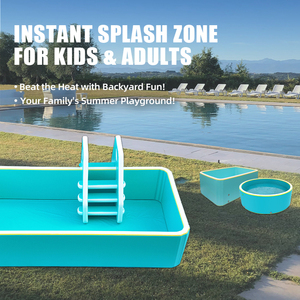 <span class=keywords><strong>Piscine</strong></span> gonflable rectangulaire sur mesure de 6 m avec <span class=keywords><strong>escalier</strong></span> de sécurité intégré - Product Image 2