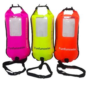 2025 oranye terang RPET TPU balon PVC pelampung renang untuk air terbuka baik Swimmer Tow Float lampu LED pelampung - Product Image 6