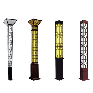 Lampadaire Solaire Extérieur LED en Métal avec Abat-jour en Verre, Blanc Chaud 2700K, IP66, Détecteur de Mouvement Non Amovible, Angle de Faisceau 144° - Product Image 1