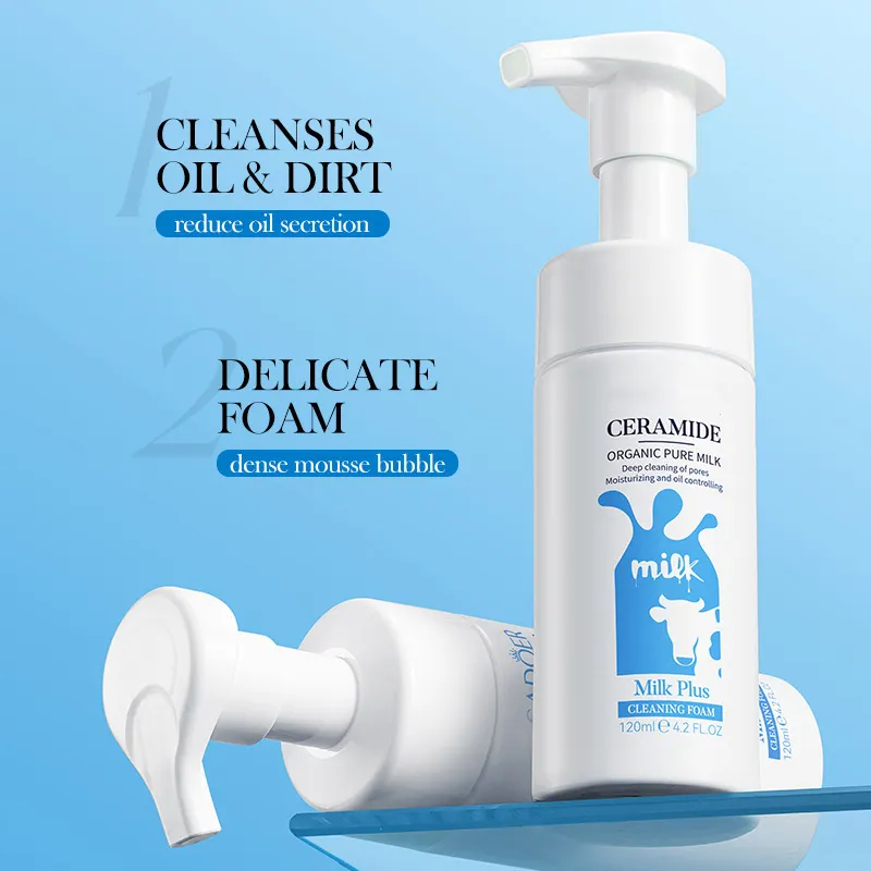 Latte in Ceramide per lavare il viso detergente per il viso per il trucco della pelle sensibile rimuovendo gli aminoacidi idratanti detergente per il viso