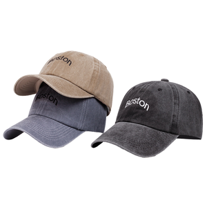 Nouvelle casquette de baseball en coton 100% délavé et vieilli - Broderie 3D réglable, protection solaire toutes saisons, style casquette de baseball - Product Image 1