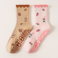 Chaussettes de Pilates pour femmes de haute qualité, logo personnalisé, antidérapantes, chaussettes de yoga