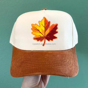 Toppa in ciniglia a forma di foglia d'acero, ricamo autunnale, distintivo con foglie colorate, applicazione termoadesiva per giacche, cappelli, decorazioni fai da te per abbigliamento - Product Image 4