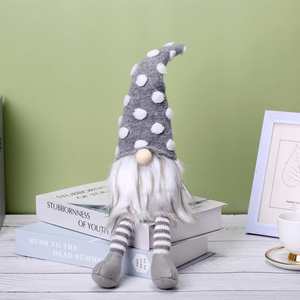 Novedad transfronteriza: Muñeco Rudolph nórdico sin rostro de tela, decoración navideña, artesanía, figura de patas largas con lunares, juguetes europeos y americanos. - Product Image 4