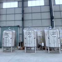 Fermenteur à bière de qualité supérieure 1000L avec chemise de refroidissement à alvéoles pour brasserie, également adapté à la fermentation du vin, capacités de fermentation allant de 2000L à 500L