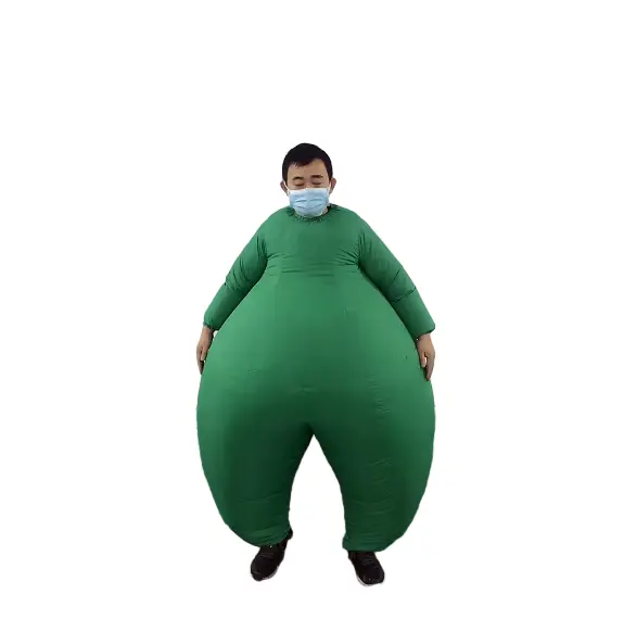 大人の男性のための緑の太った男性のインフレータブル衣装