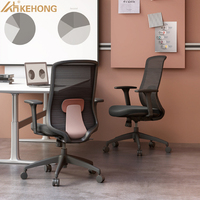 Chaise de bureau ergonomique pivotante en maille KOHO avec accoudoirs 3D en PU et soutien lombaire pour projets de design au bureau