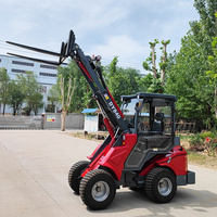 Mini-chargeuse sur pneus Taian DY840, chargeuse télescopique frontale avec sortie hydraulique arrière en option