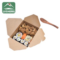 Boîte à lunch en papier d'emballage alimentaire à emporter sur mesure