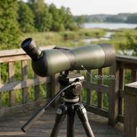 Telescopio con Adaptador para Teléfono de Campo de Visión Amplio HD de 25-75x70 para Observación de Aves, Campismo al Aire Libre y Observación de la Vida Silvestre