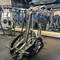 Máquina de remo alto-bajo con carga de placas Kaishi, equipo comercial de entrenamiento de espalda superior y media para gimnasios y fitness
