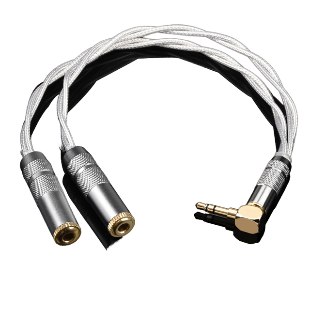 HIFI Dual 3.5mm Female Audio Cable Converter Adapter 3.5mm Male 2 Speakers Microphone Audio Y Splitter Cable for Headphone Mic
