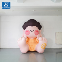 Modèle de Bouddha assis gonflable personnalisé pour la publicité commerciale en plein air, la décoration d'événements
