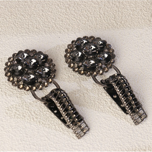 Round Rhinestone Duckbill Buckle Black Zinc Alloy <b>Clip</b> Buckle For Garment Decoration <b>Spring</b> 2025 - Product Image 3