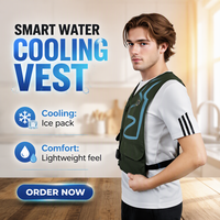Gilet de refroidissement extérieur à commande numérique avec ventilateur à 3 vitesses, hygrostat réglable et faible bruit - Alimenté par USB
