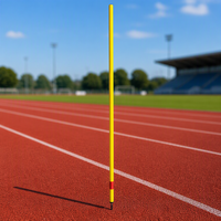 Poteau de slalom réglable en PVC de 1,7 m, de qualité professionnelle, robuste, mobile, durable, marqueur d'entraînement de football, logo personnalisé, fabrication en usine
