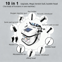 Nouvelle conception, machine faciale d'hydrodermabrasion 10 en 1, peeling au diamant, pistolet à oxygène à bulles fines, lifting du visage, rajeunissement de la peau, norme européenne