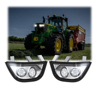 Phare LED à faisceau long ECE R148 R10 60W pour John Deere série 6M, phare LED monté sur la calandre avant
