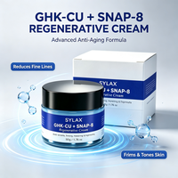 Crème régénérante GHK-CU SNAP-8, peptide anti-rides, lifting, réparation de la barrière cutanée, éclaircissant, hydratant pour le visage, vente en gros OEM, 50g ODM