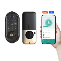Cerradura Inteligente con Huella Digital, Cerradura Digital con Teclado y Huella Digital Bluetooth Tuya, con Desbloqueo por Código y Llave