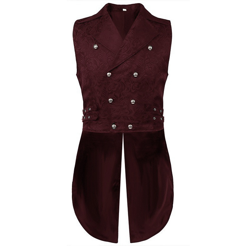 Gilet vapeur Jacquard noir rouge