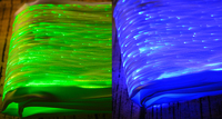 Tissu de fibre optique de lumière LED lumineuse RVB pour les sacs de chiffons de chaussures rougeoyants