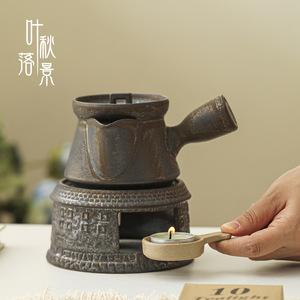 <b>Ceramic</b> <b>Tea</b> Warmer Base With Candle Holder For <b>Tea</b> Brewing And Aroma Enhancement Round Pottery Design Dehua Origin - Product Image 4