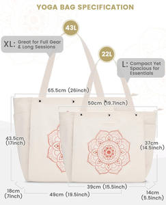 Bolsa de Lona Multifuncional para Gimnasio, Playa o Yoga, con Logotipo Personalizado, Gran Capacidad de Almacenamiento, Reutilizable, Muestra Gratuita - Product Image 5